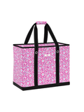 hot pink floral XL tote bag