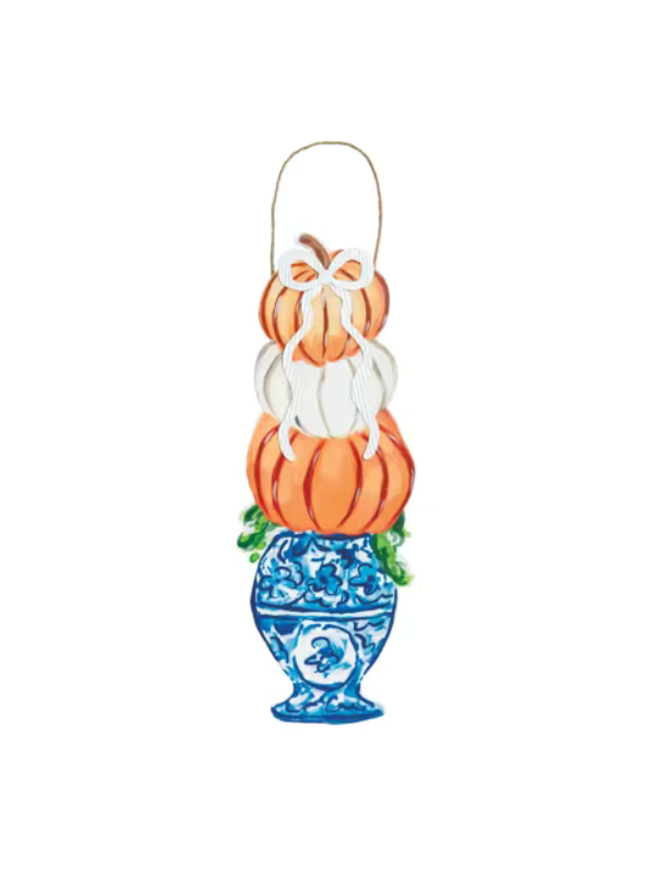 Pumpkin Topiary Door Hanger