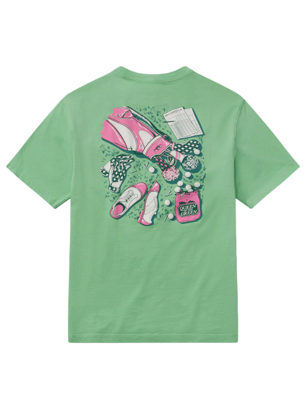 green and hot pink golf tee
