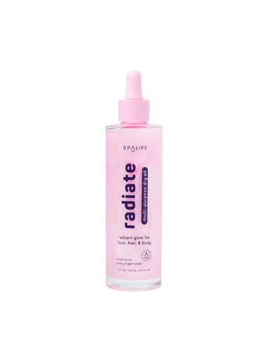 Radiate Multi-Purpose Dry Oil - Peony glowy body oil scented by spa life