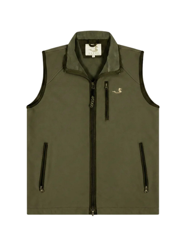 The Reelfoot Layering Vest is built for that role with a windproof, water-resistant softshell exterior and a bonded-fleece interior.