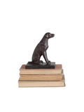 Resin Black Sitting Dog Bookend shelf