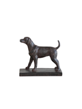 Resin Black Standing Dog Bookend shelf