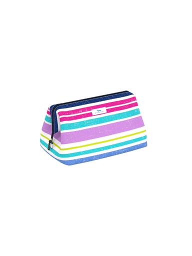striped little make up bag