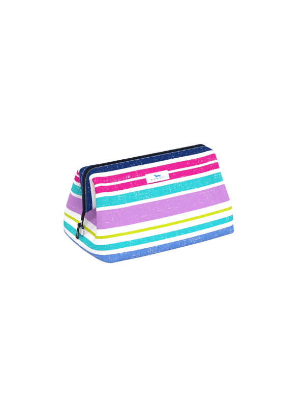 striped little make up bag