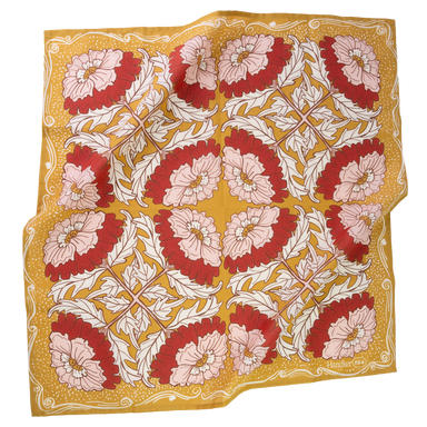 yellow and red flower bandana