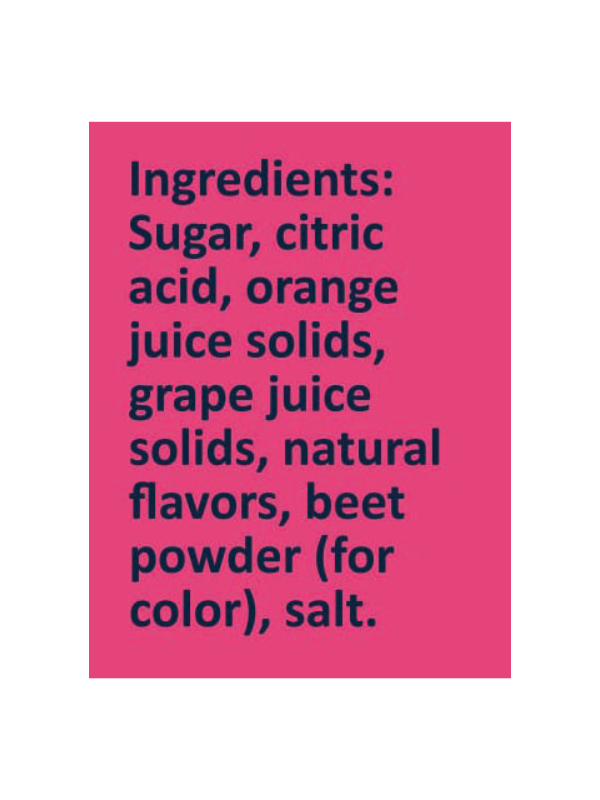 Sangria in a Bag ingredients