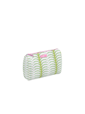 pink and palm tree makeup bag