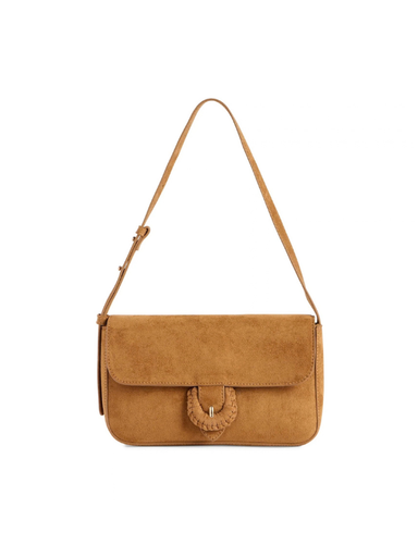 The Juliette Shoulder Bag brings timeless charm to your everyday lineup with its sleek silhouette and soft suede-like finish. 