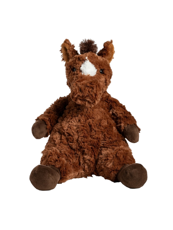 Brown plush stuffed animal pony horse for kids soft