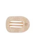 Soft Surf  Beige Marbled Medium Flat Round Clip by Teleties