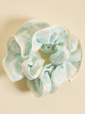 blue floral print oversized scrunchie