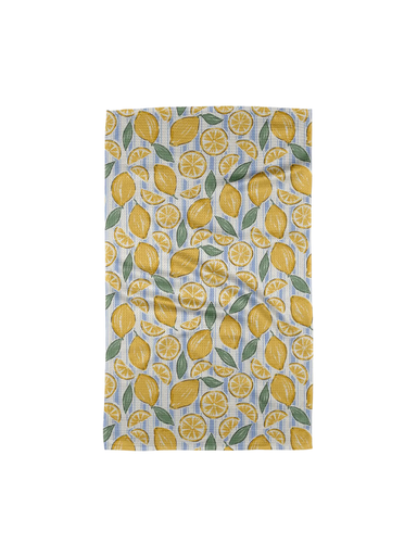 Sour Lemon Stripes Tea Towel