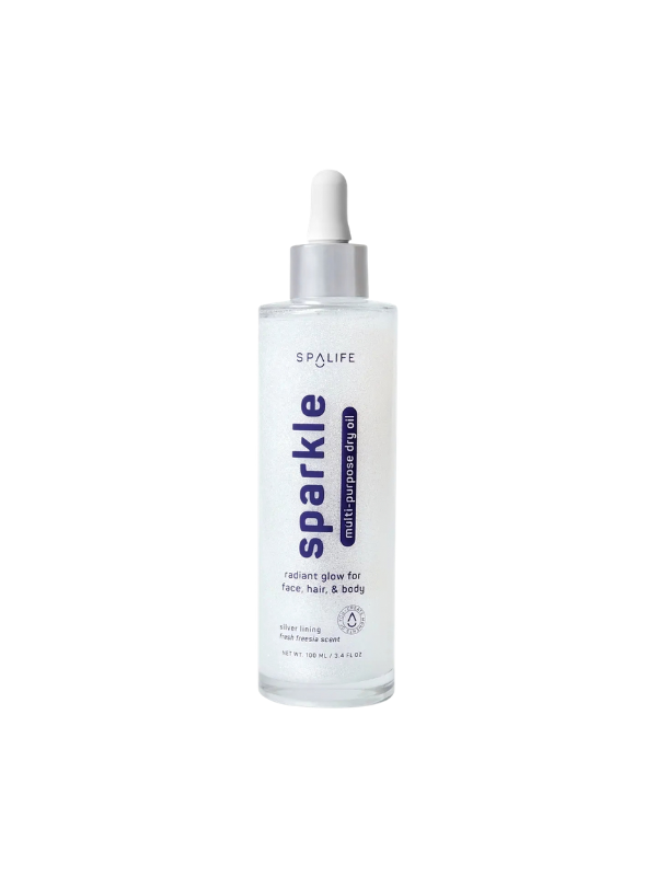 Sparkle Multi-Purpose Dry Oil - Freesia scented glowy body oil