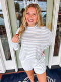 blue long sleeve cotton shirt 