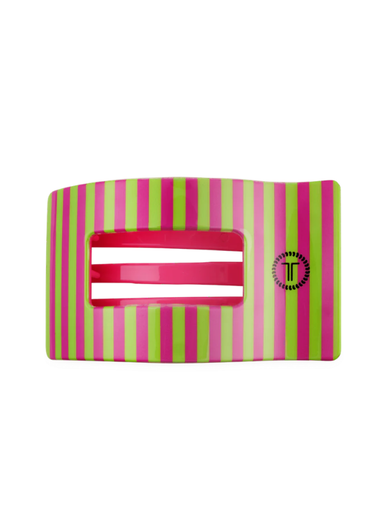 pink and green Large Flat Rectangle Hair Clip