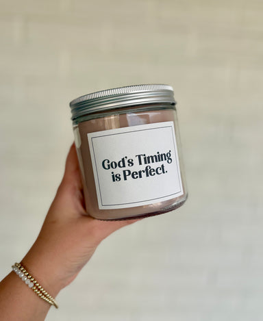 Sweet Grace Collection God's Timing is Perfect Candle bridgewater