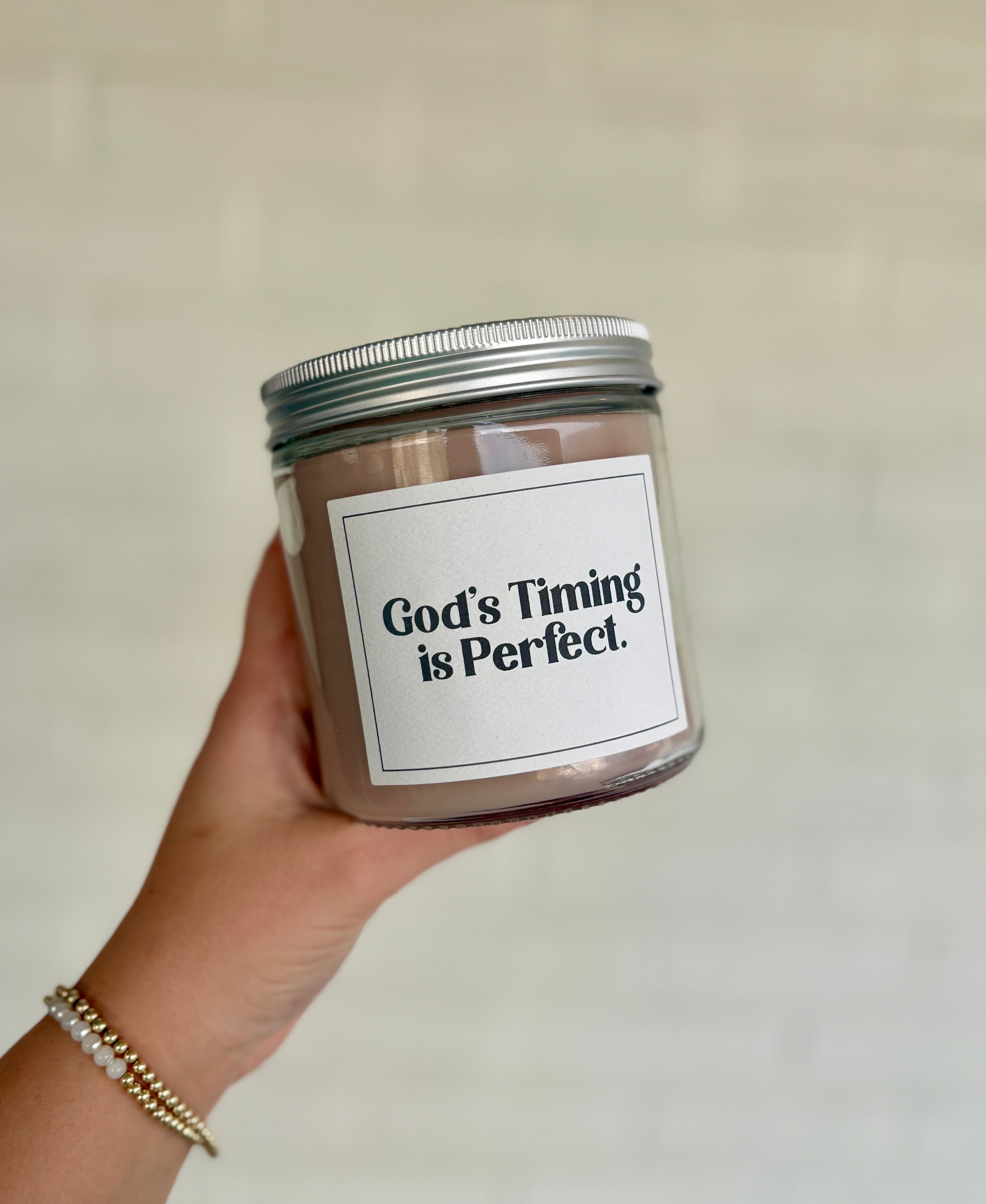 Sweet Grace Collection God's Timing is Perfect Candle bridgewater