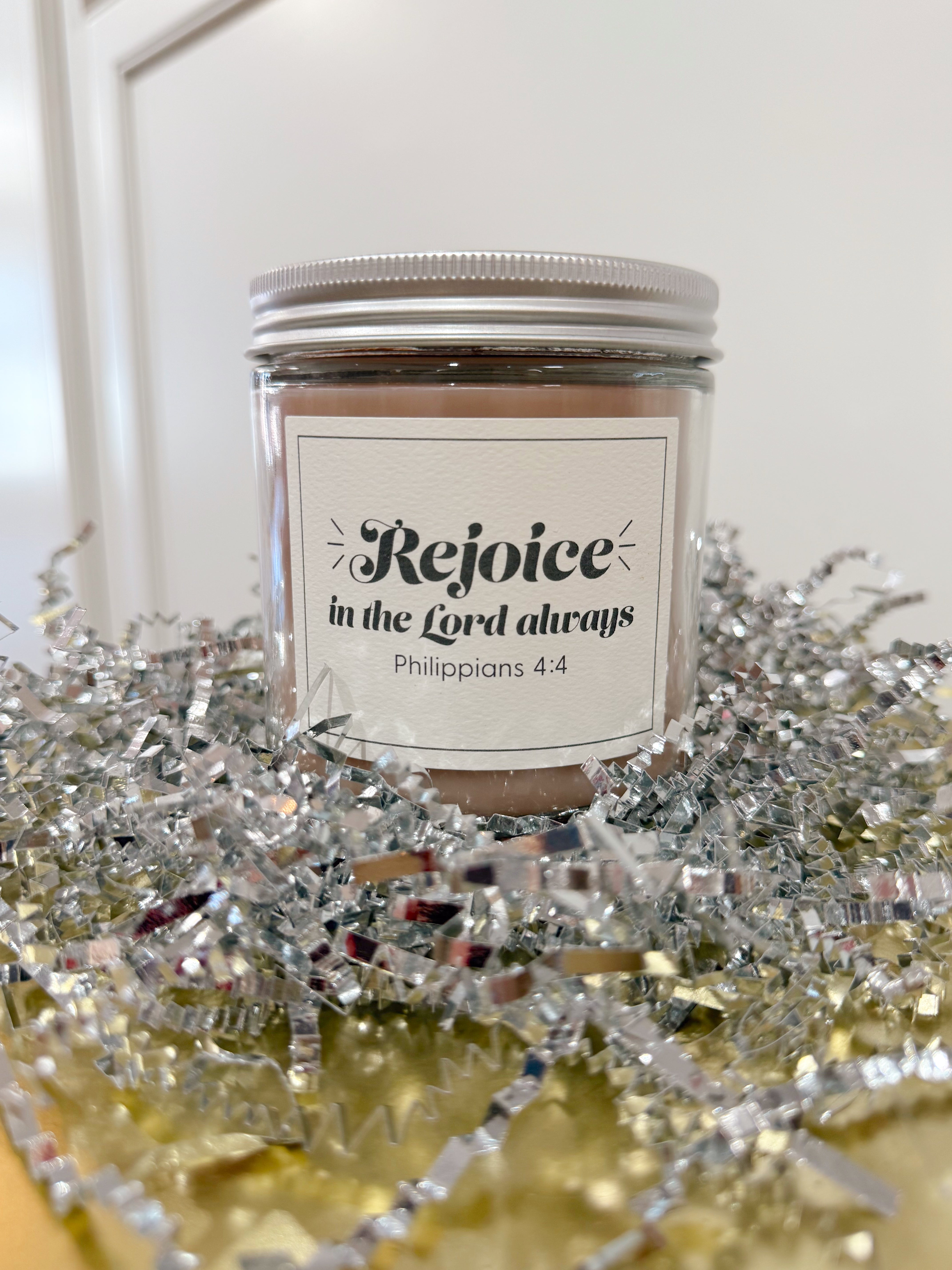 Sweet Grace Collection Philippians 4:4 Candle