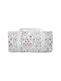Colorful patterned quilted duffle bag 