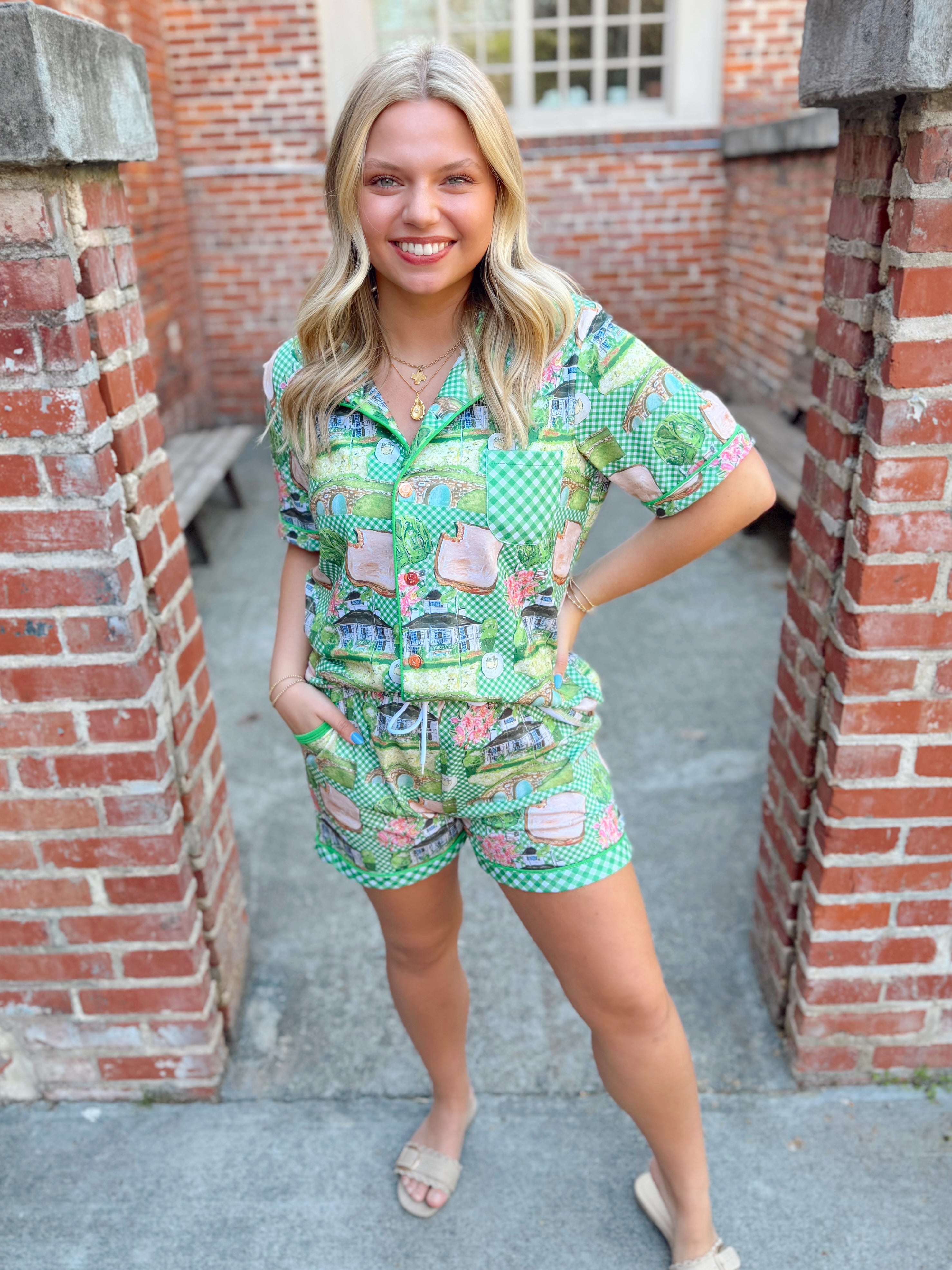 Scenic button down pajama set