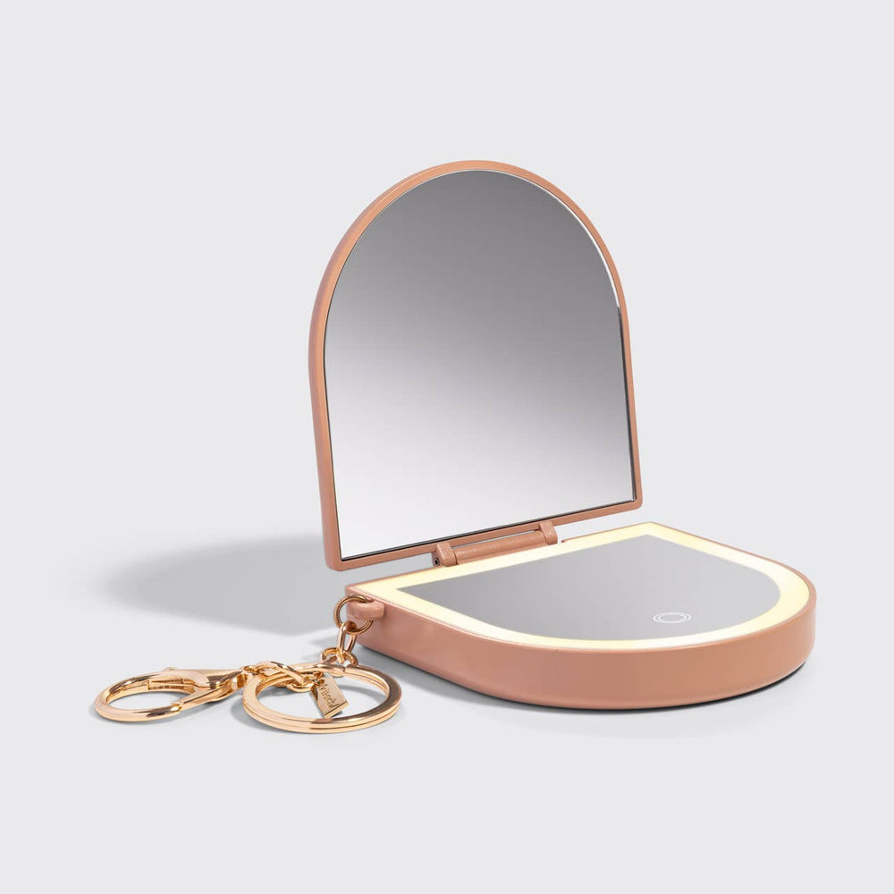 Compact mirror with LED lighting 
