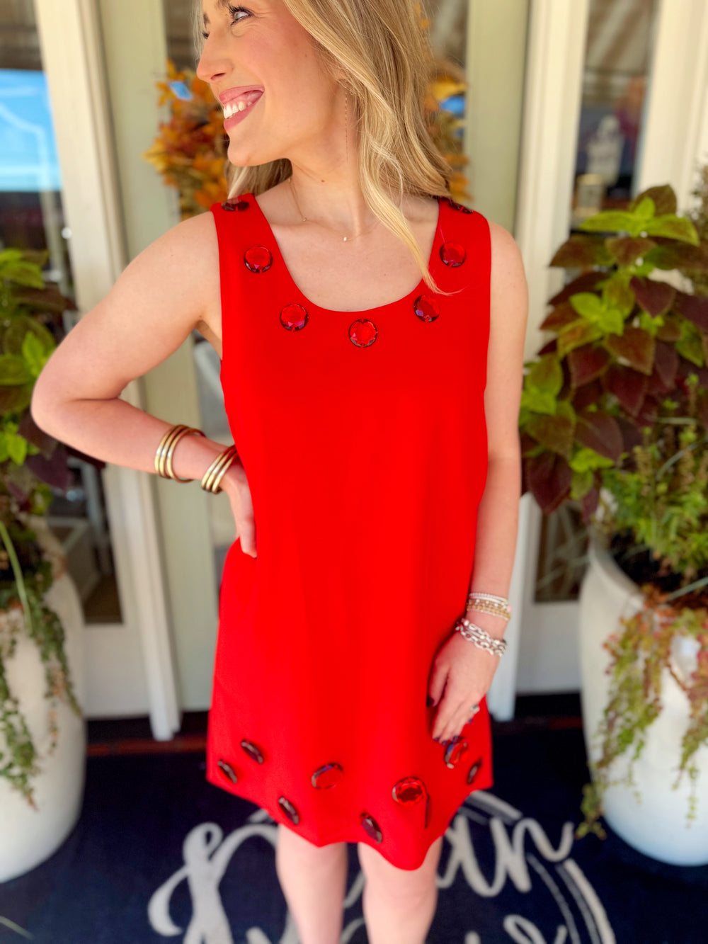 The Davina Jeweled Dress (S-L)