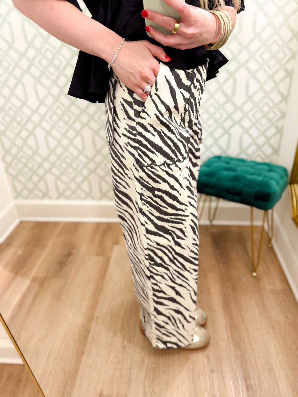 The Zoey Zebra Pants (S-L)