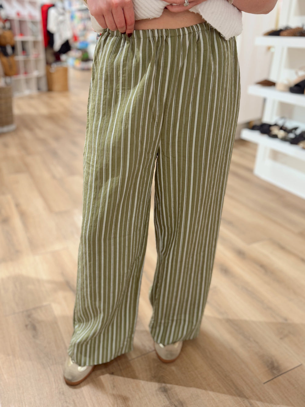 The Sydney Stripe Wide Leg Wrap Scarf Pants (S-L)