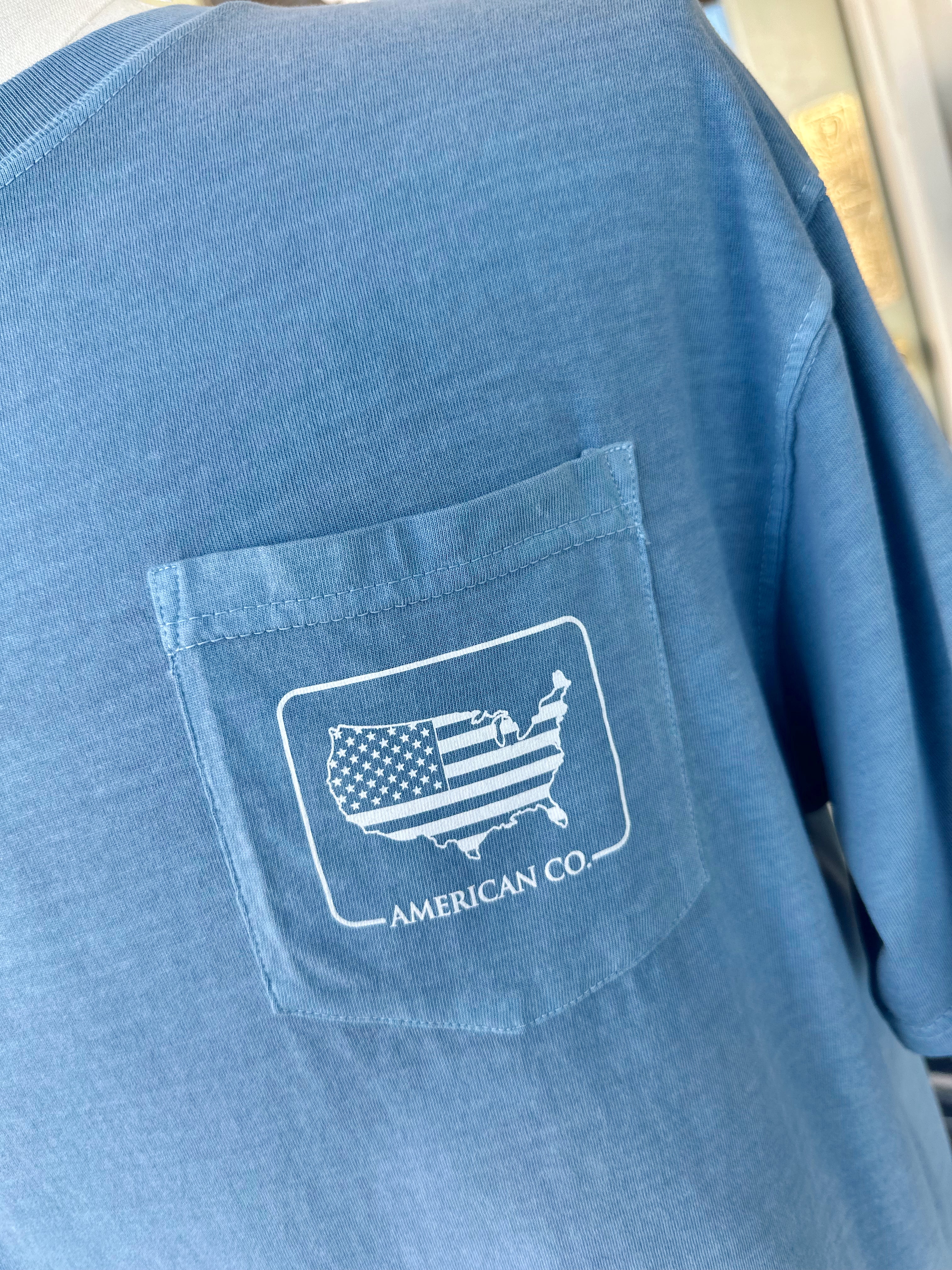 Largemouth Bass Tee in Denim By Peach State Pride