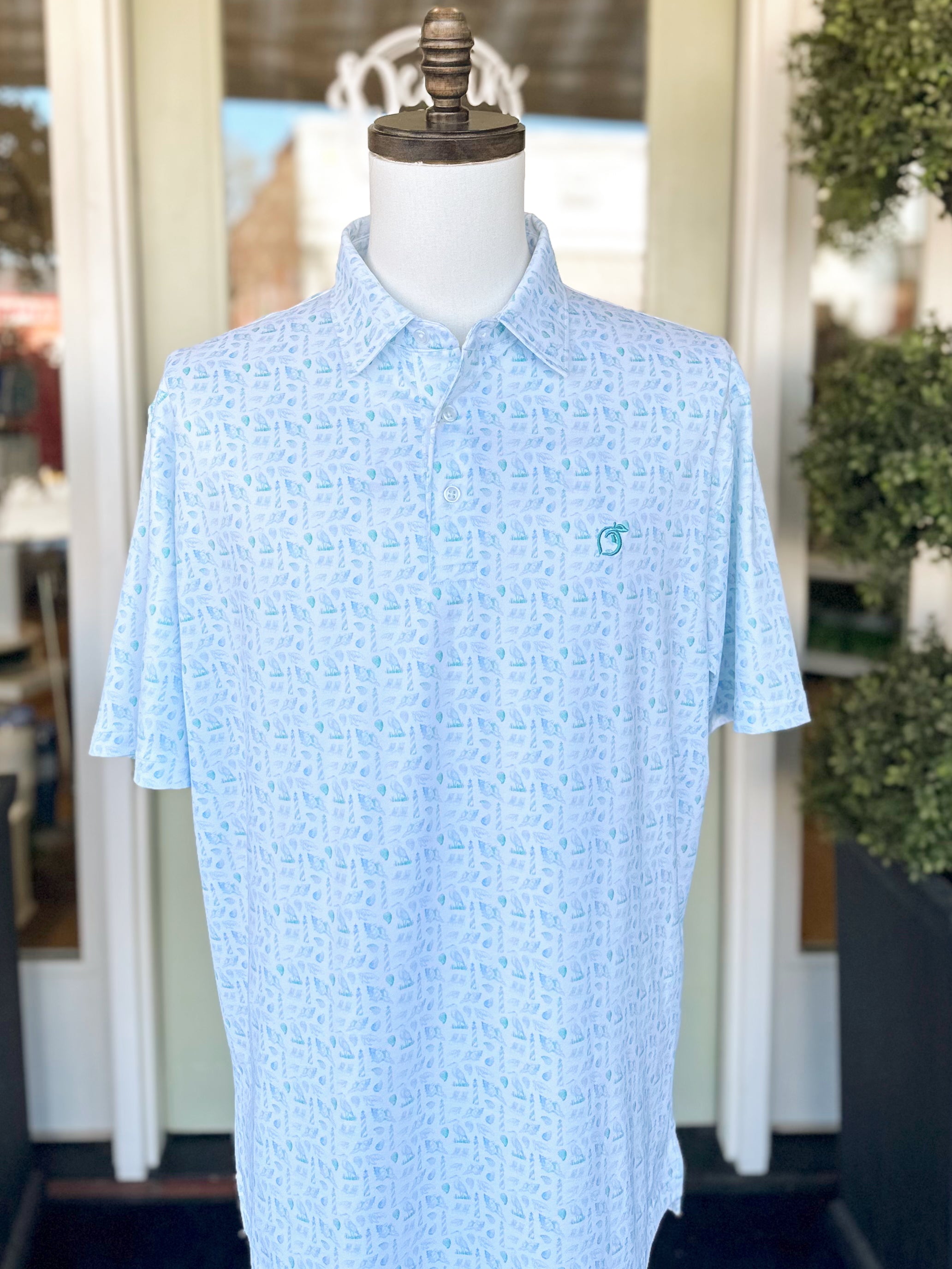 Coastal Pattern Performance Polo by Peach State Pride