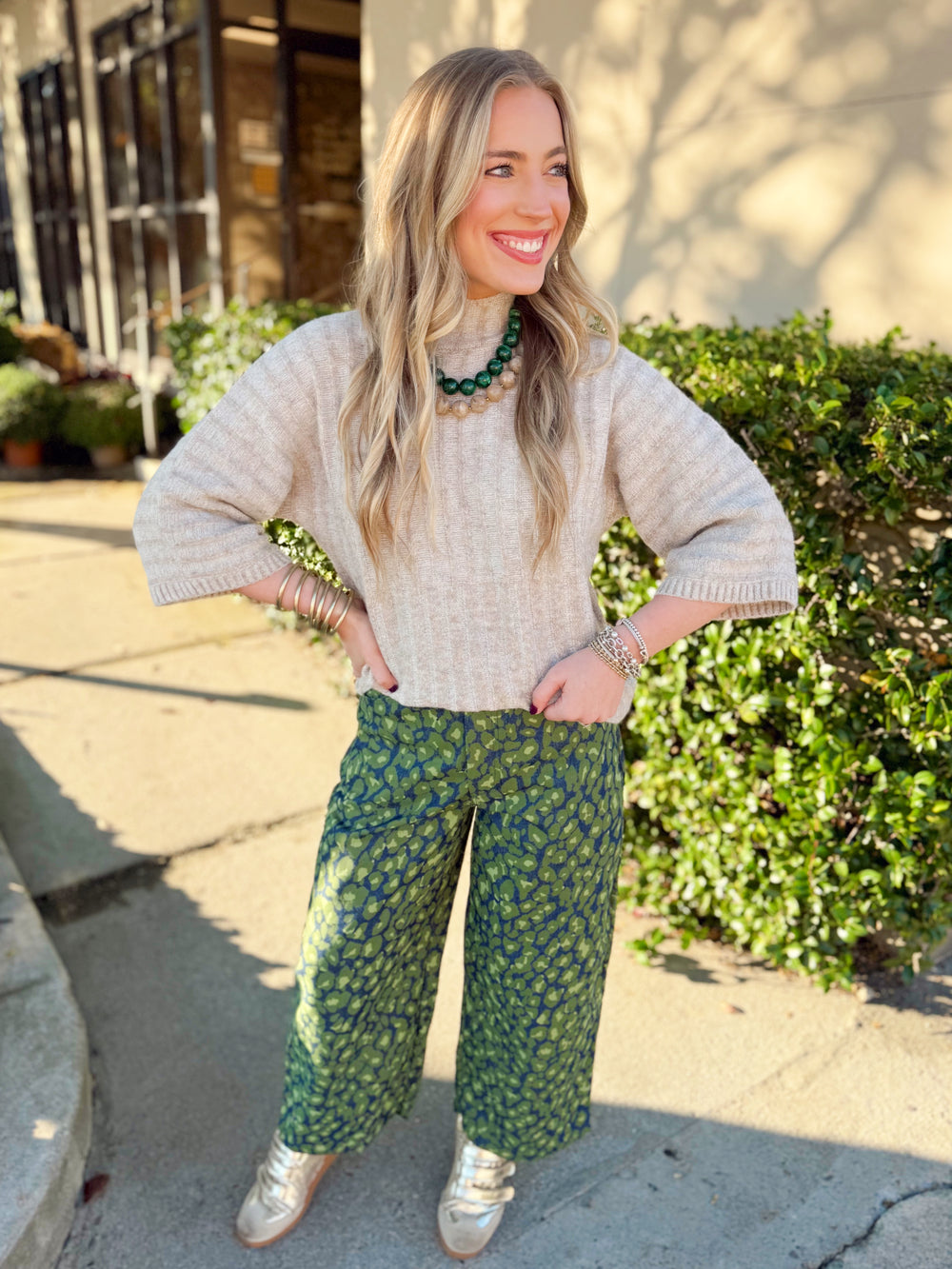 The Leilani Leopard Barrel Leg Pants (S-L)