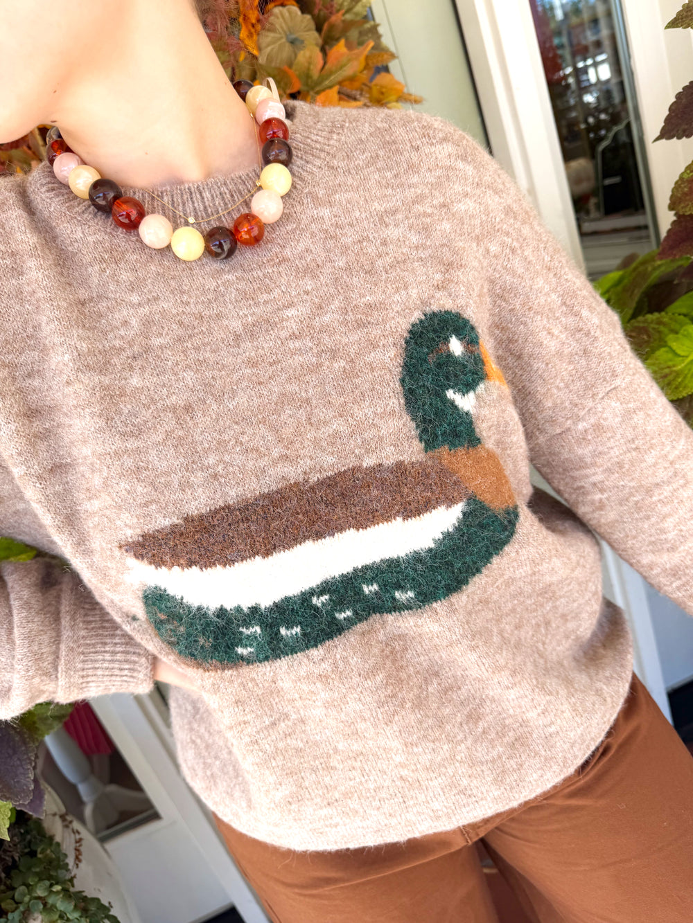 The Misty Mallard Sweater in Mocha (S-L)