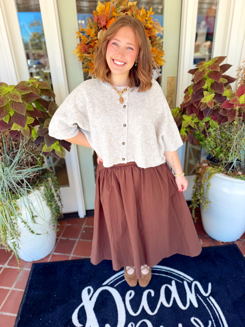 The Bethany Drop Waist Midi Skirt (S-L)