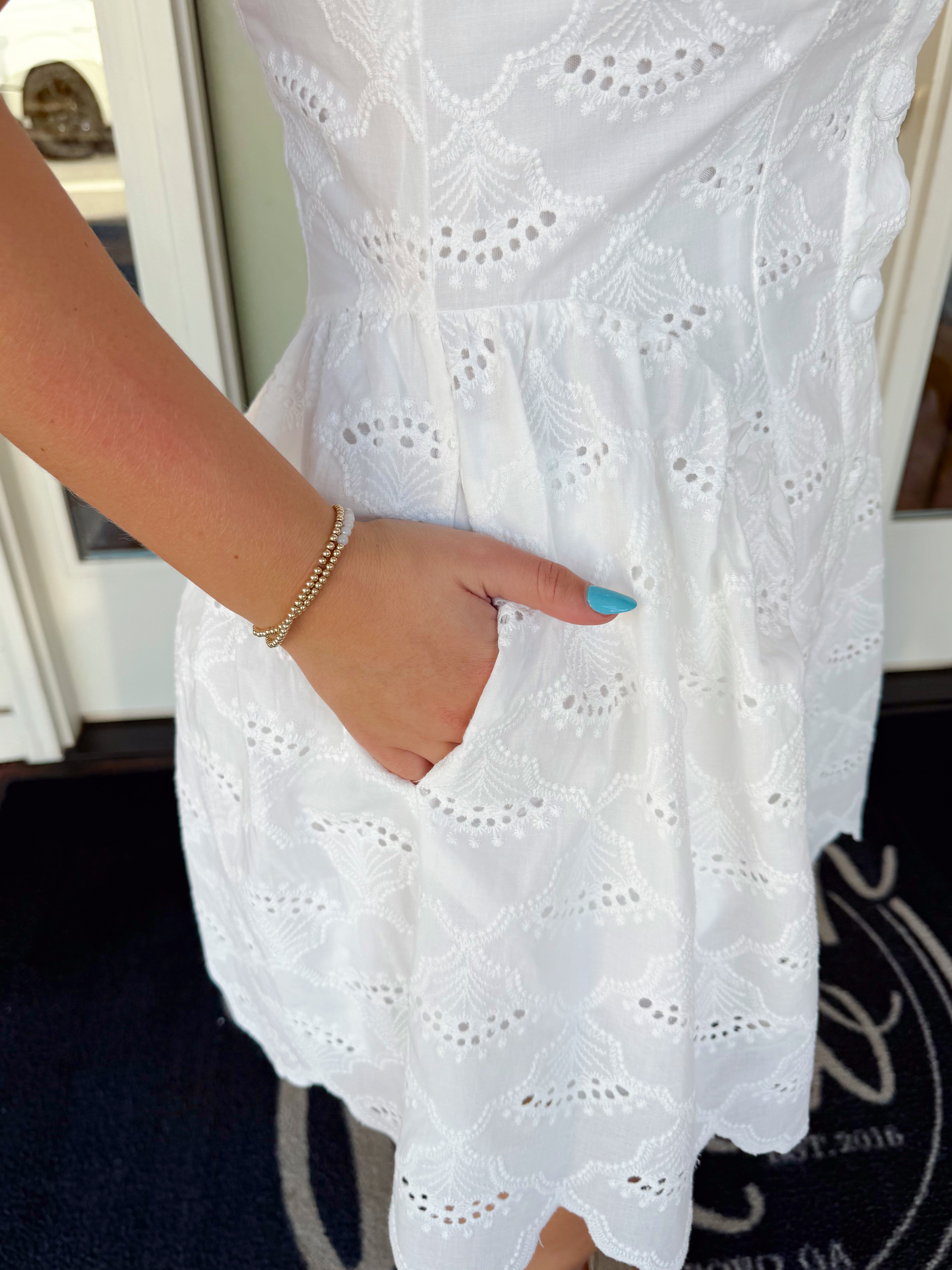 The Bella Button Dress