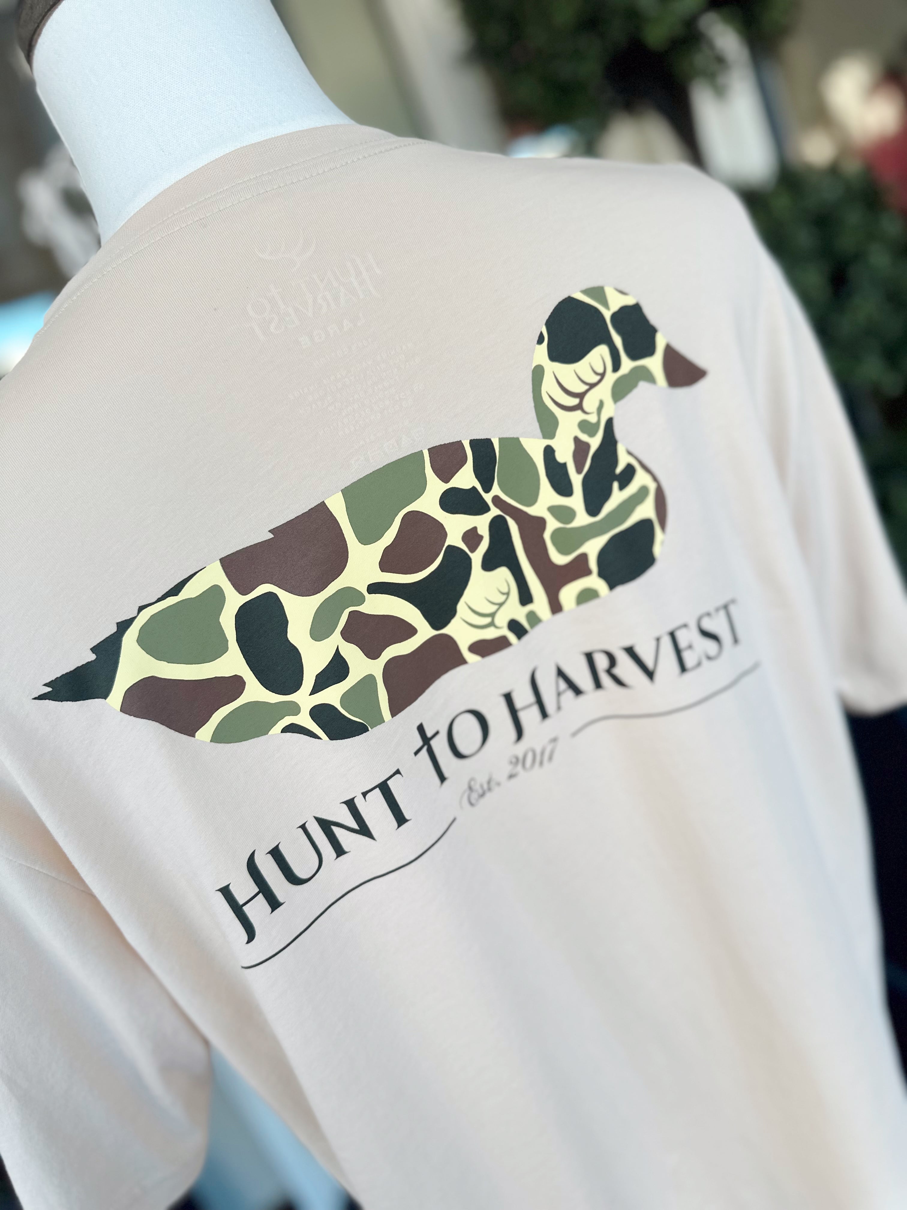Camo Mallard Tee in Oyster by Hunt to Harvest