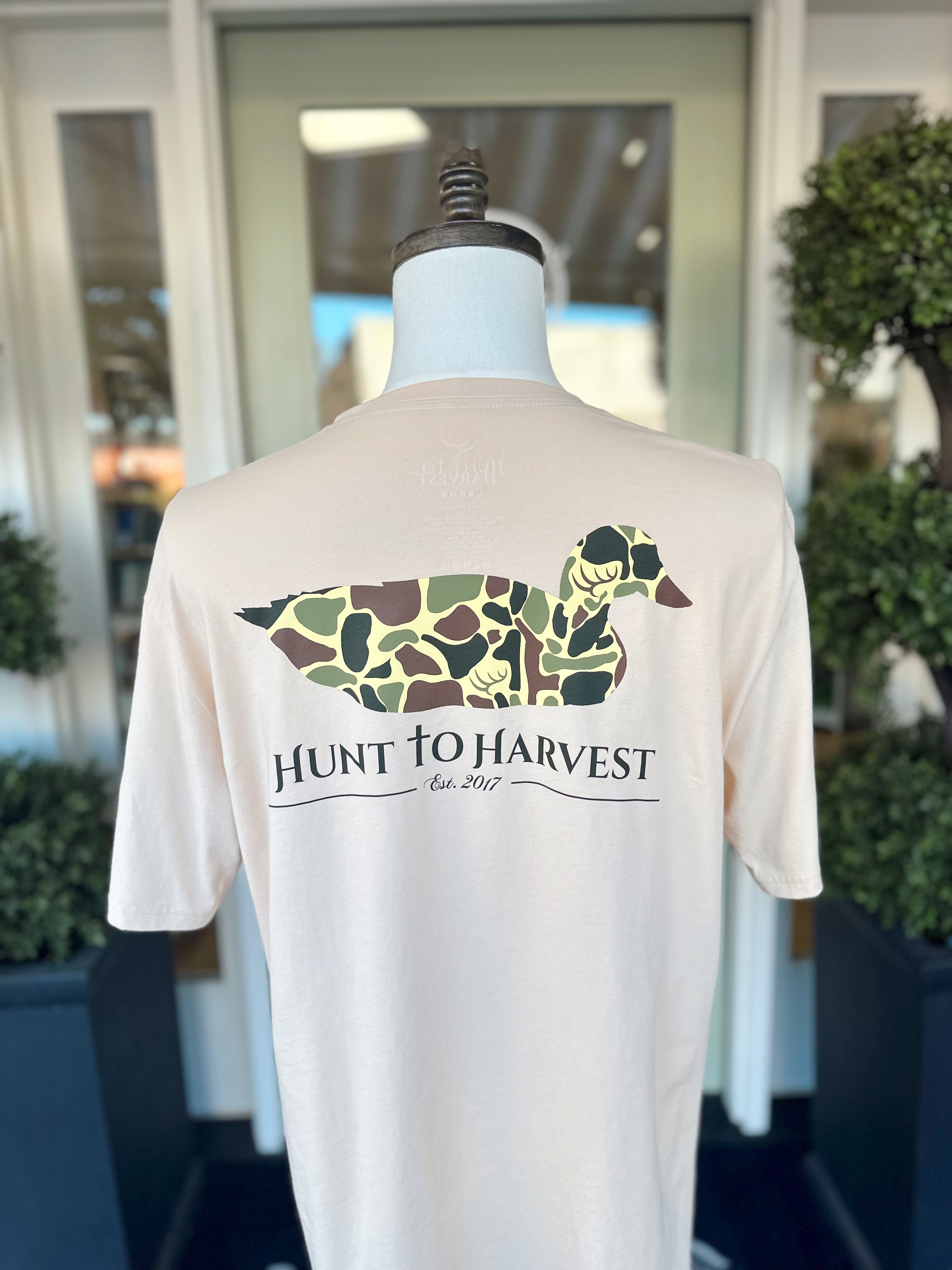 Camo Mallard Tee in Oyster by Hunt to Harvest