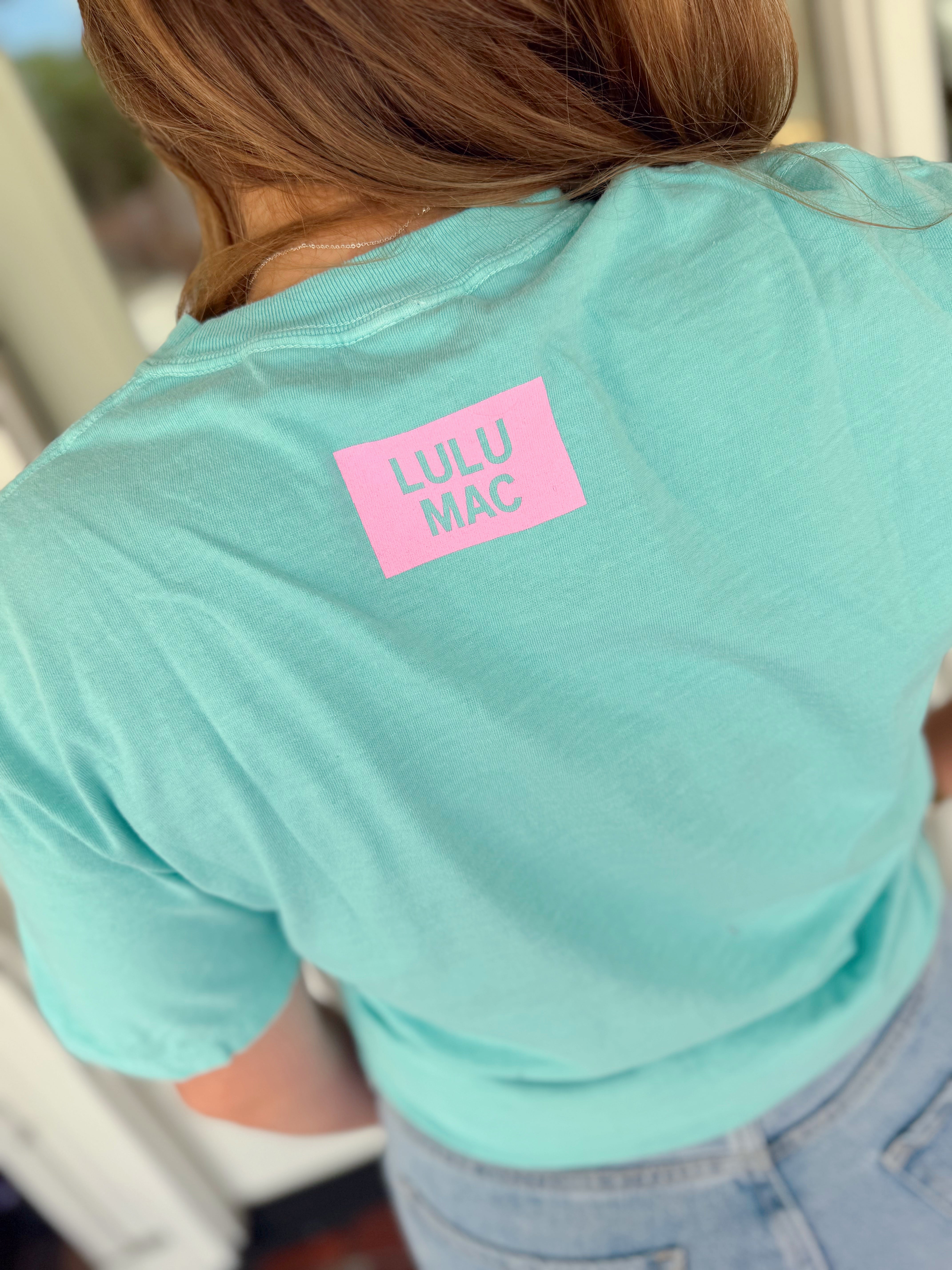 Polka Dot Lulu Mac Tee- Chalky Mint
