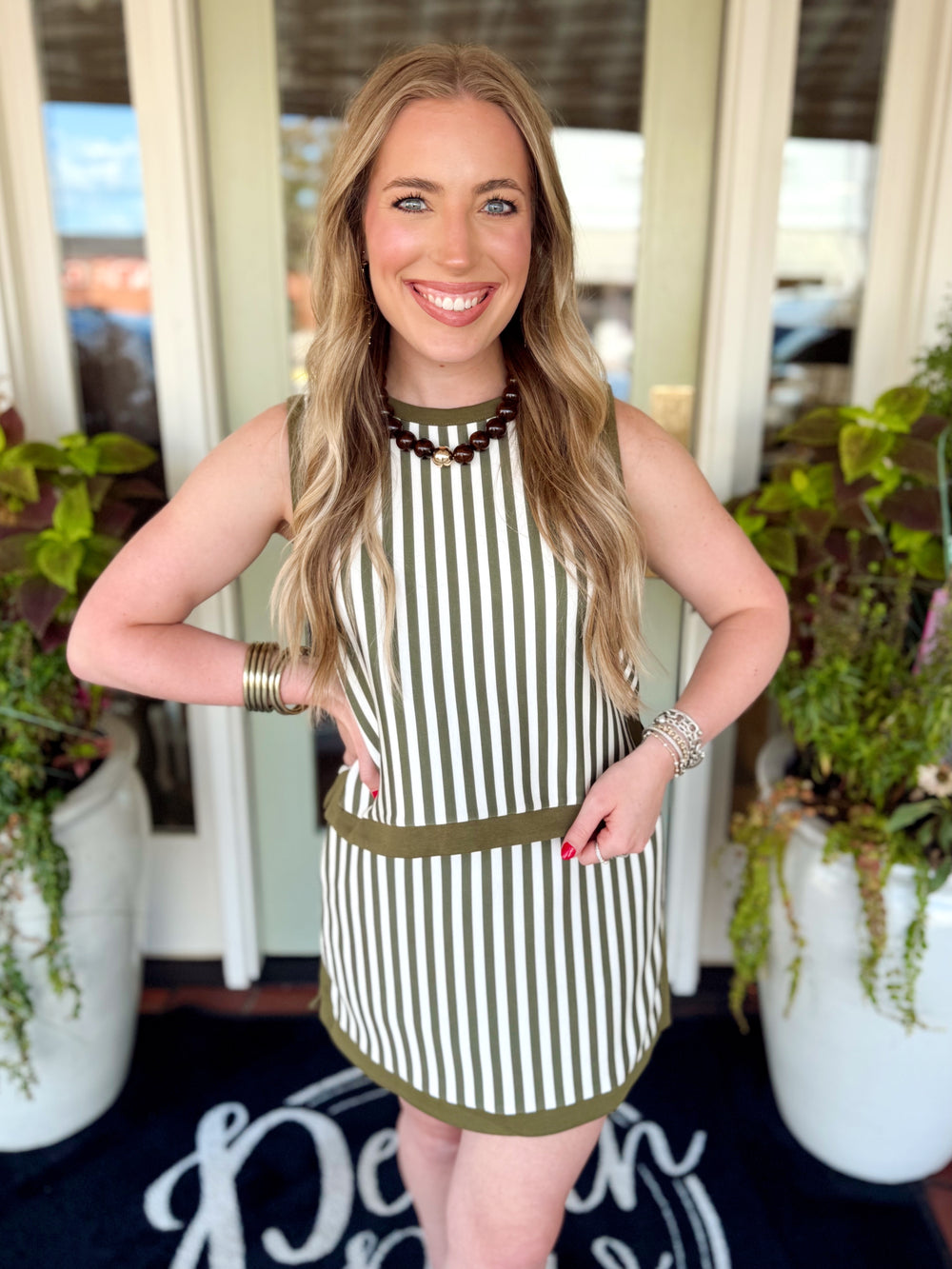 The Maddie Striped Round Neck Top (S-L)