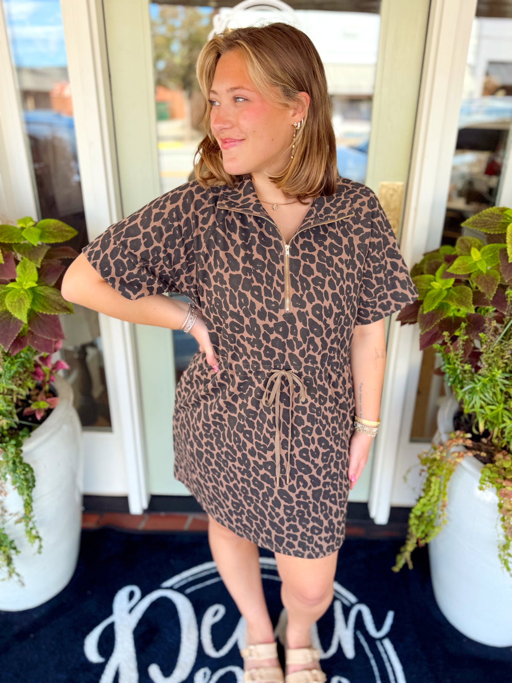 The Sutton Leopard Print Mini Dress (S-L)
