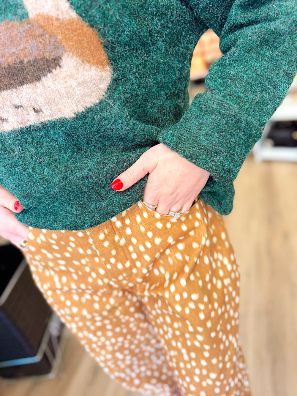 The Christine Fawn Print Pants (S-L)