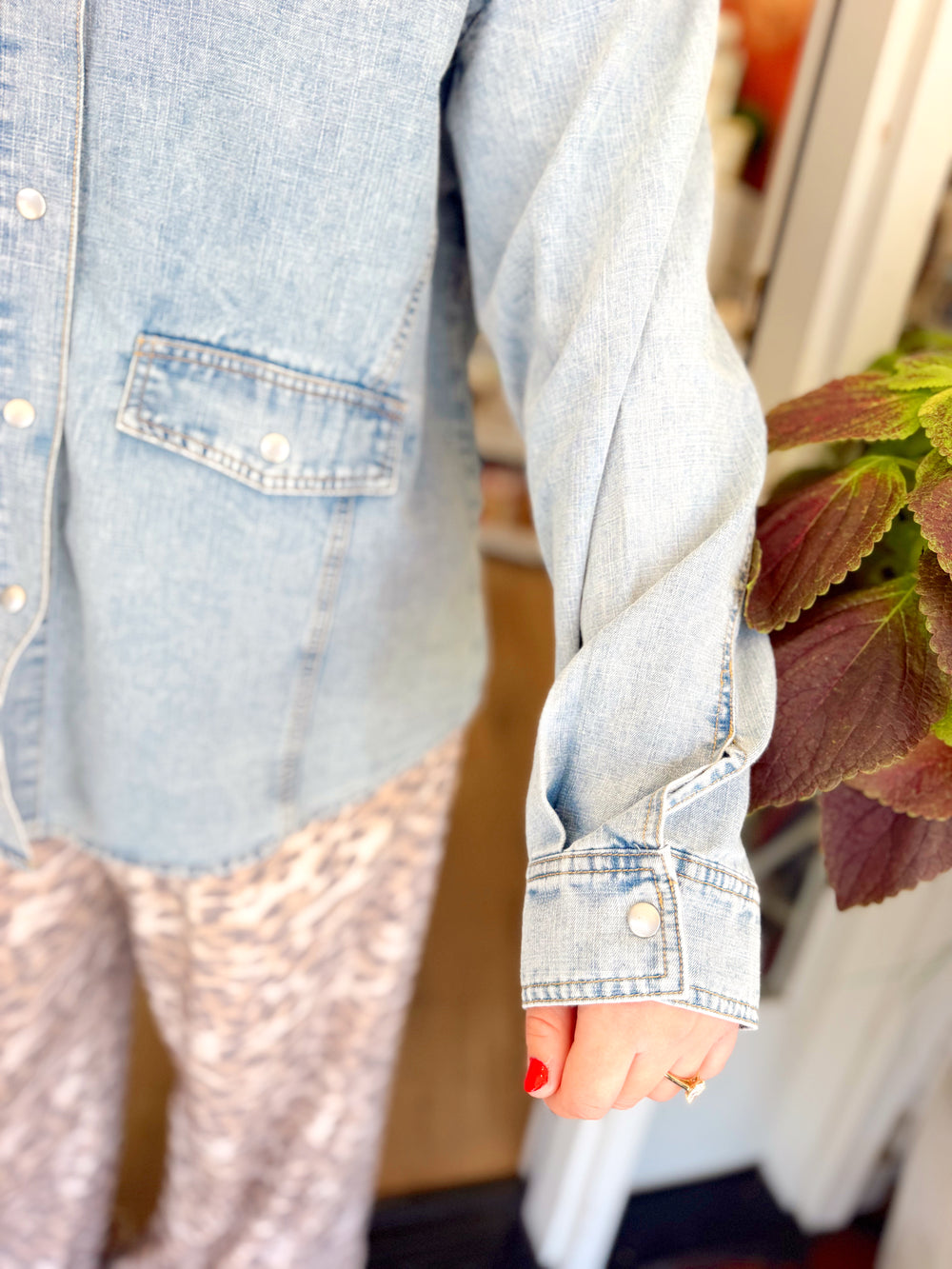 The Hattie Denim Top (S-L)
