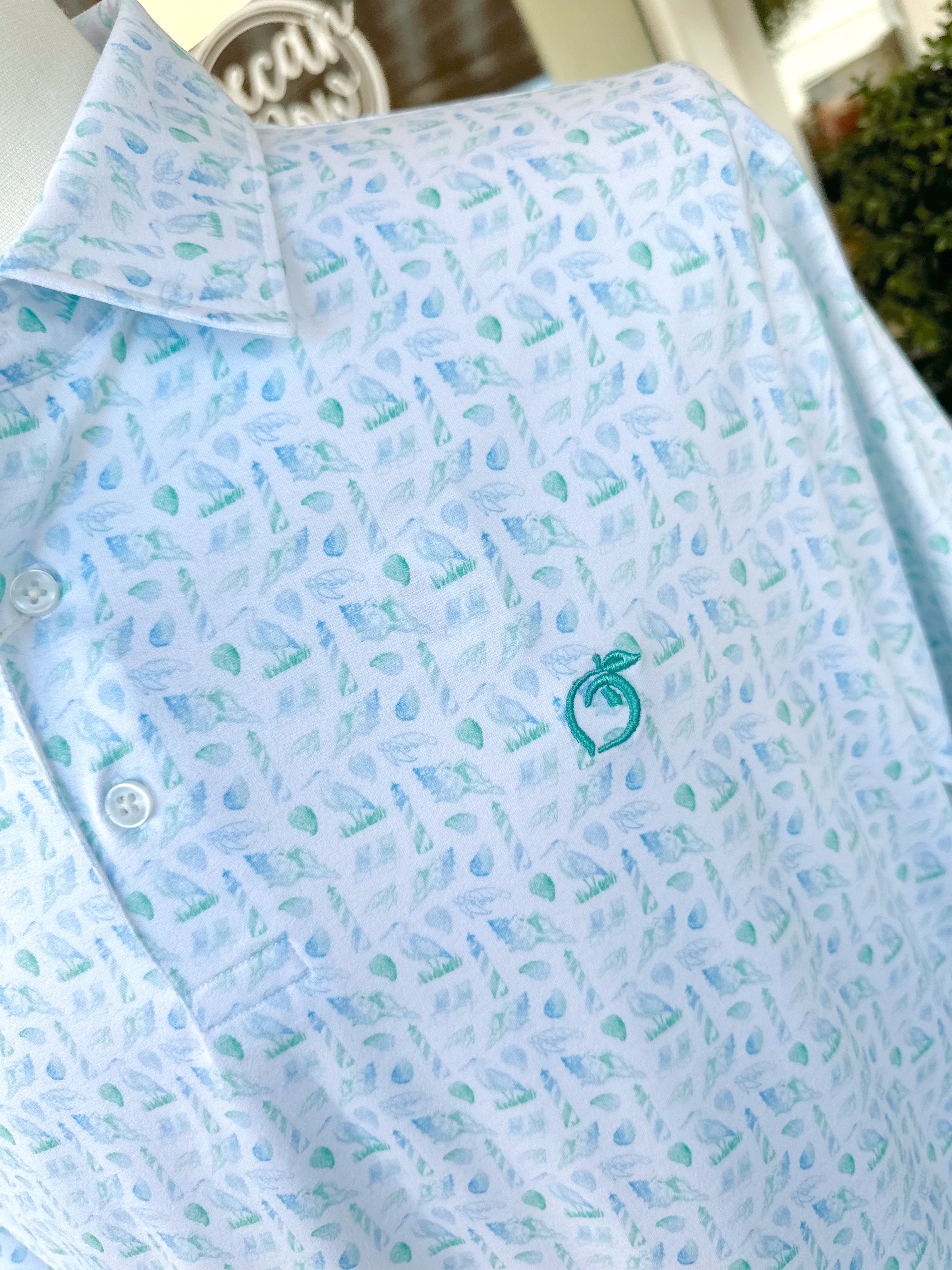 Coastal Pattern Performance Polo by Peach State Pride