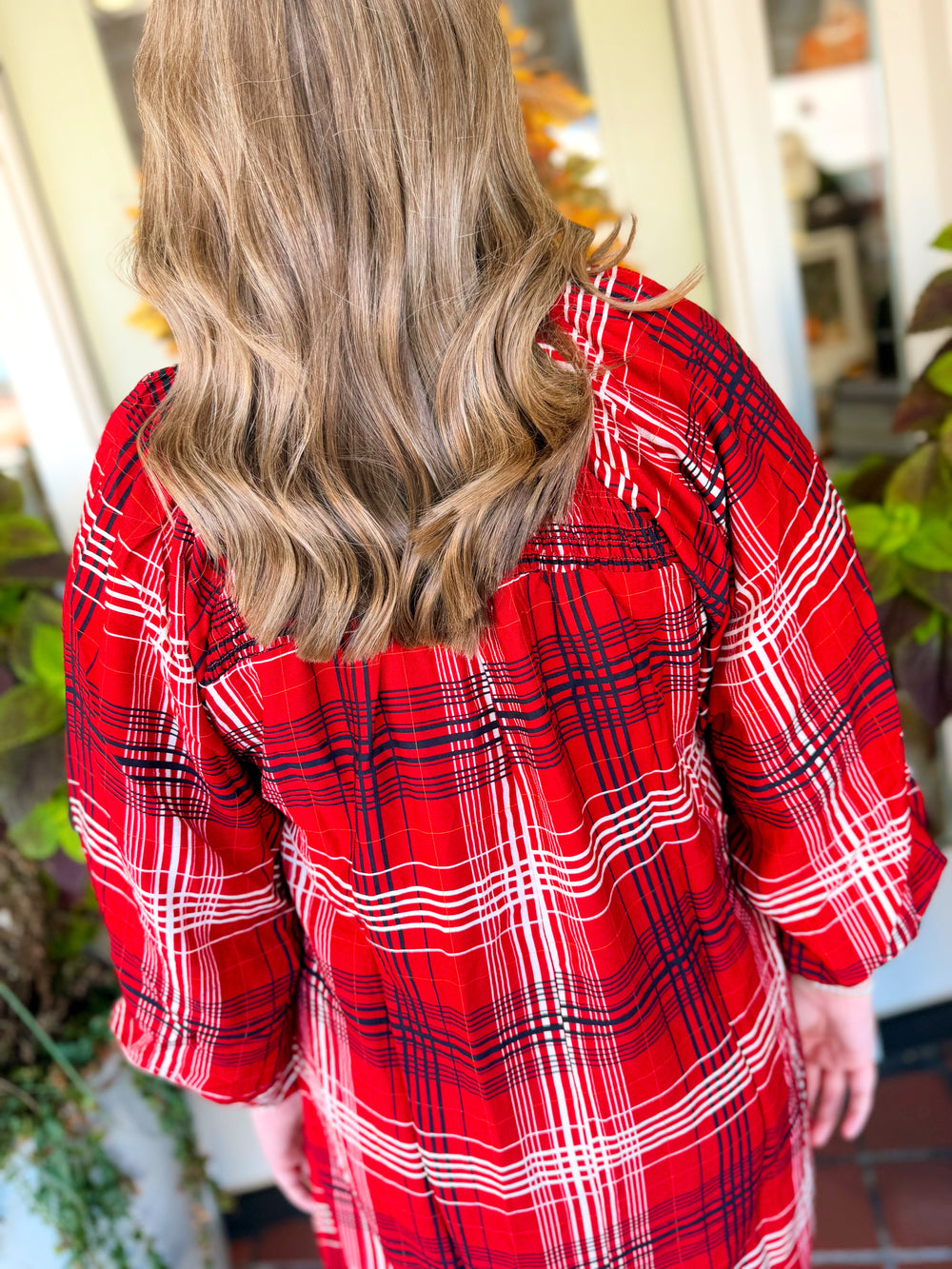 The Winnie Plaid V-Neck Dress (S-L)