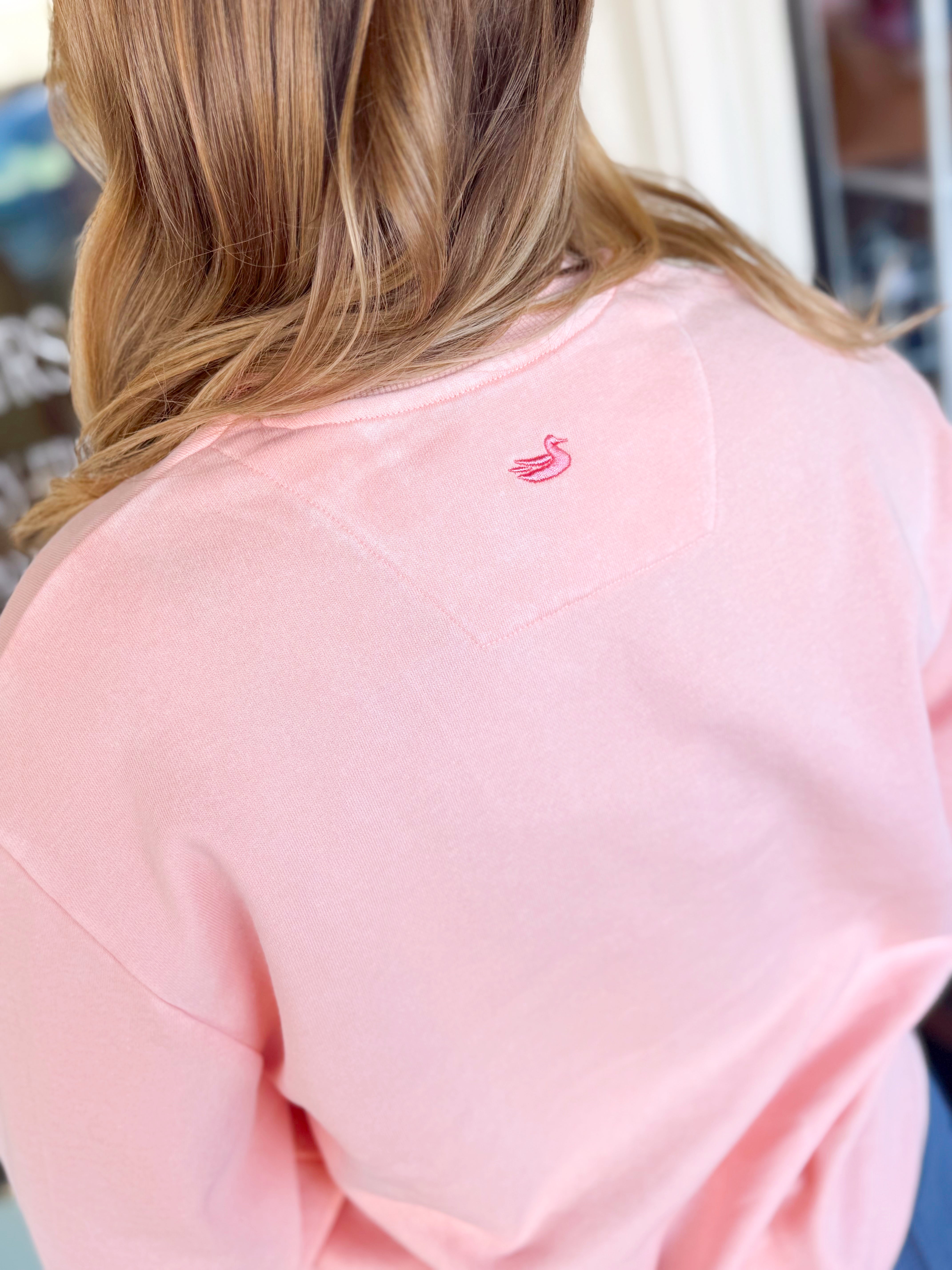Varsity Vintage Crew Sweatshirt in Camellia by Southern Marsh
