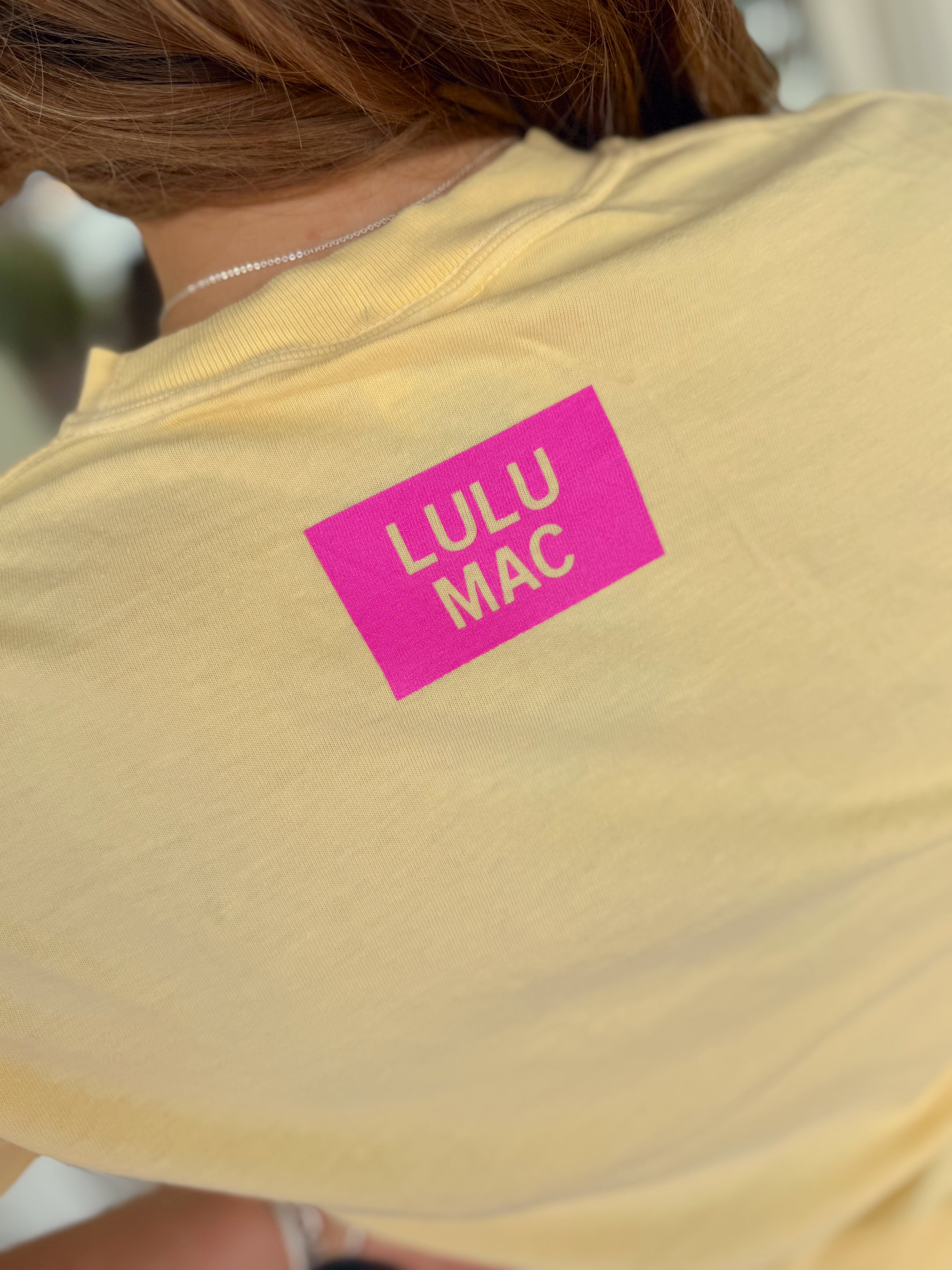 Striped Lulu Mac Tee- Butter Yellow