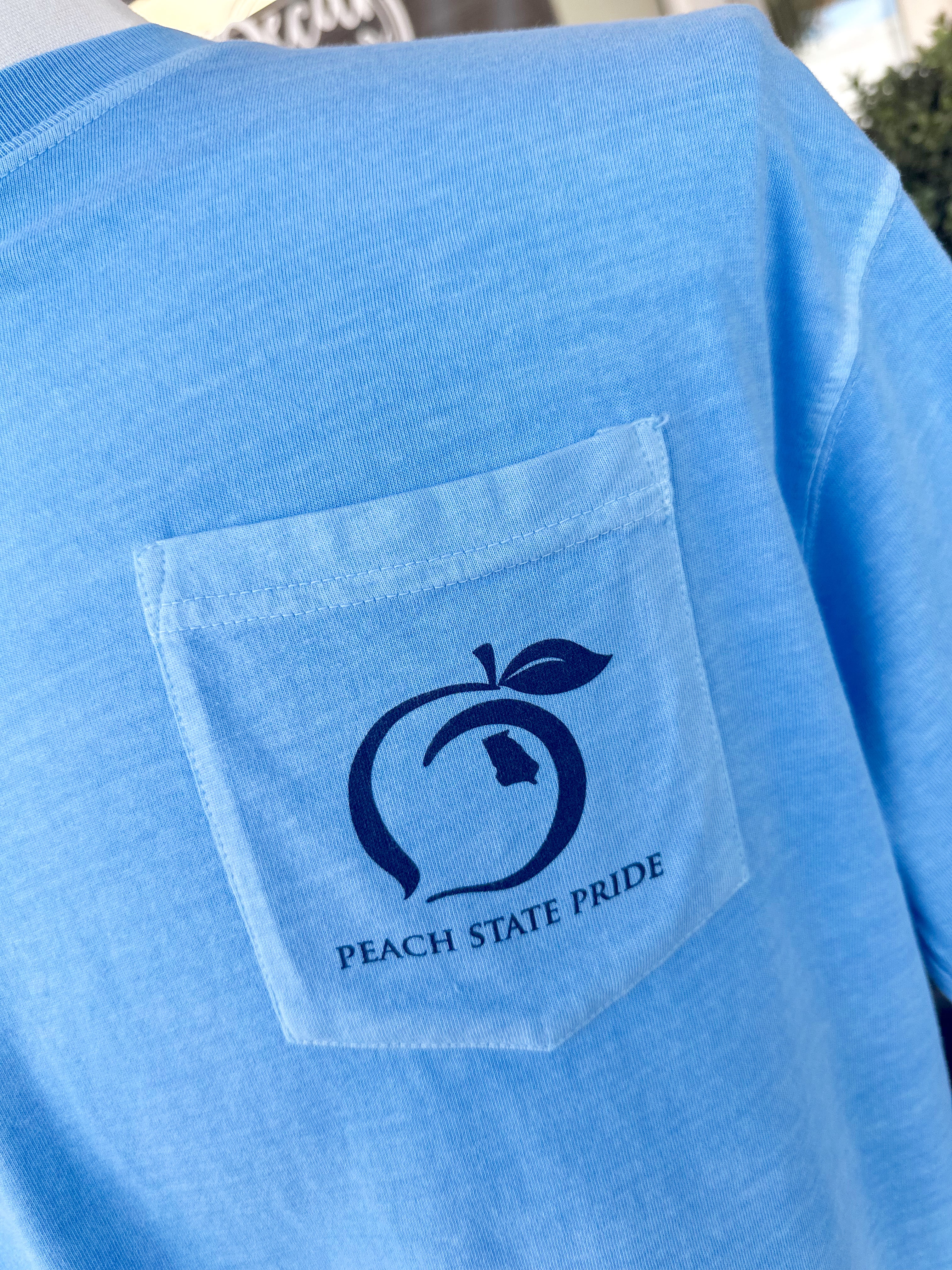 Gone Fishin' Tee in Weathered Barrier Blue By Peach State Pride