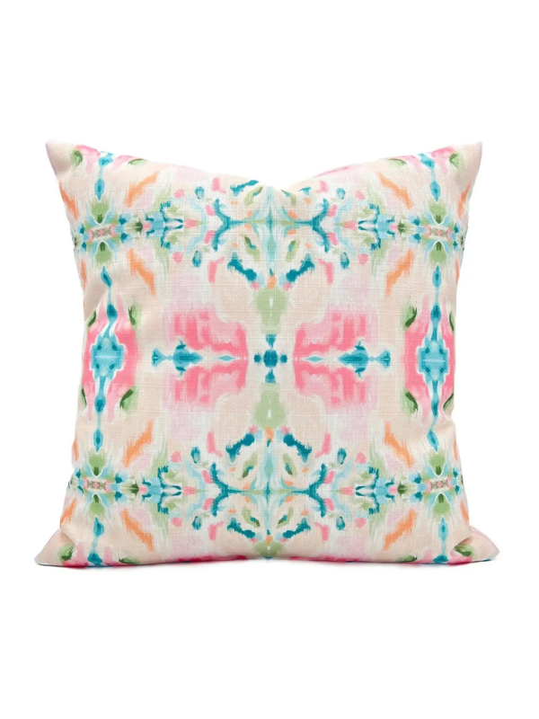 Decorative pillow with a colorful abstract pattern 
