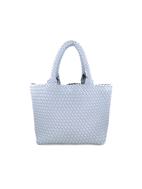 Sky Blue woven handbag with matching pouch