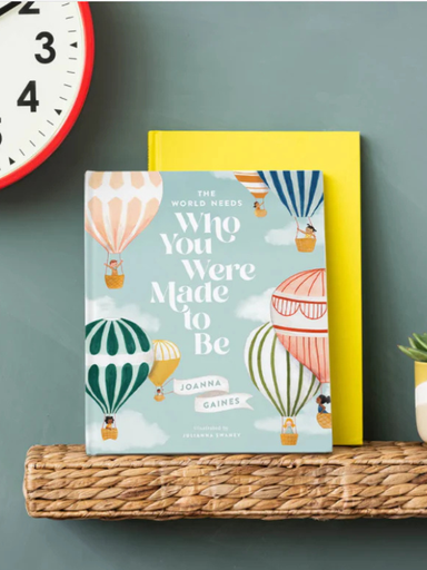 book with hot air balloons and kids on front